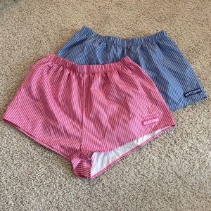 Striped Pink and Blue Shorts Set